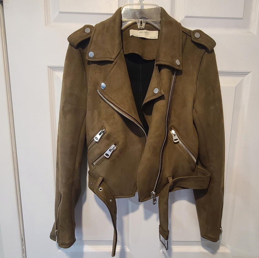 Gently Used Zara Suede Biker Jacket